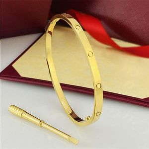 Fashion jewelry designer bracelets Diamond Women Men Bangle Love Screw bracelet Luxury Jewelry classic inlaid zirconia screwdriver bang Tbid