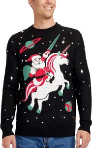 ほろ酔いエルフ面白い男性のための醜いクリスマスセーター - ホリデーパーティー用の快適な男性のクリスマスセータープルオーバー