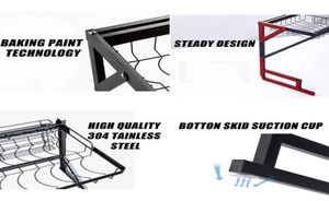 Organizador de prateleira de cozinha sobre a pia, rack de secagem de pratos, suporte de tigela, escorredor de pratos, prateleira de armazenamento de cozinha, organizador de bancada t21772075