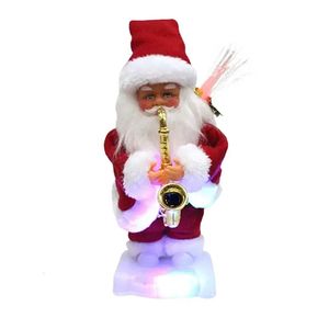 Christmas Toy Supplies Musical Christmas Santa Claus Plush Singing Santa Claus Plush Doll Toy With Music Cute Doll Toys For Kids Animated Christmas 231208