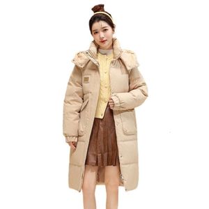 Inverno Nuovo stile medio-lungo dimagrante e vestibilità ampia Piumino bianco oversize Piumino Jac Cotone Jac Cotone da donna Jac Cotone