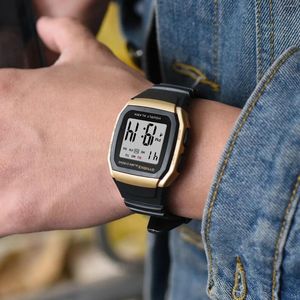 Armbanduhren Herren Multifunktionale Sport Elektronische Uhr Stoßfest und Wasserdicht Student Digital Wecker Handgelenk 2023