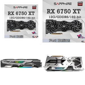 Grafikkort Sapphire Rx 6750 XT Gaming 12G GDDR6 7NM 192-bitars 18 Gbps Desktop Card Drop Delivery Computers Networking Computer Compo OT73Y