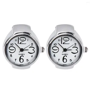 Wristwatches Valentine White Finger Ring Watch: Elastic Round Watch Relationship Friendship Couple Souvenir Gift