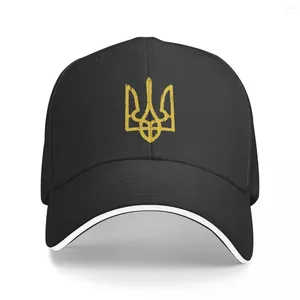 Berets Brasão de Armas Ucrânia Boné de Beisebol Casual Chapéu Sanduíche Ucraniano para Homens Mulheres Headwear Ajustável Presente de Viagem