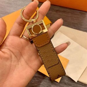 Luxury Brand Classical Keychain Gold Buckle Women Men Leather Keychains Lady Bag Car Key Pendant Multiple Styles Keys Chains With 244U