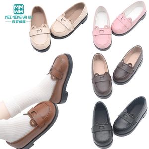 Doll Accessories BJD Doll Leather Shoes 43-60cm 1/3 1/4 SD Doll Toy Ball Joint Doll Fashion Flat Shoes Pink Black Brown Doll Gift 231208