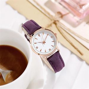 Wristwatches Fashion Unique Women'S Watches Simple Round Dial Quartz Wristwatch For Ladies Luminous Pointer Watch Relojes