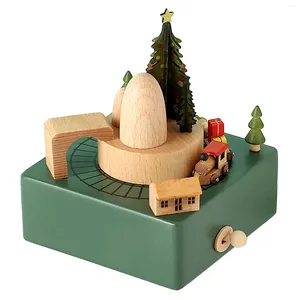 Decorative Figurines Sinzyo Merry Christmas Revolve Music Box Vintage Birthday Valentine's Day Gift