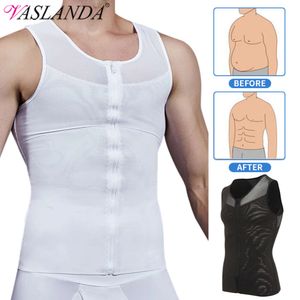 Men s kompression väst undertröja tankens toppträning skjortor Mage Slimming Budomen Body Shaper midjetränare Fas Tops