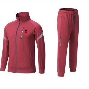 Albania FC Men's leisure sportswear winter outdoor keep warm sports training clothing full zipper long sleeve leisure sportswear