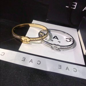 Bracciale in oro 18 carati Bracciale in argento 925 Bracciale di lusso Ragazza Amore Cerchio di diamanti Bracciale Classico Gioielli di marca Coppia Confezione regalo Moda Fam Gakr