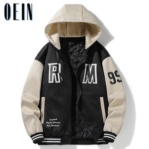 Herrjackor American Harajuku Baseball Jacket Men streetwear coat Bomber Jacket Men mode Autumn Trend Hip Hop College Loose Casual Coats 231208