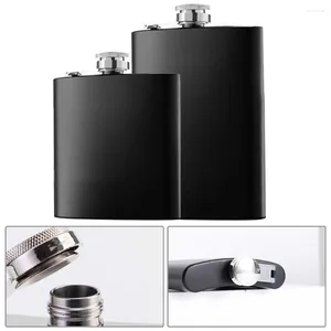 Hip Flasks Portable 6/8oz Flask Stainless Steel Alcohol Whiskey Pocket Wine Bottle Non-toxic Screw Cap Home Bar