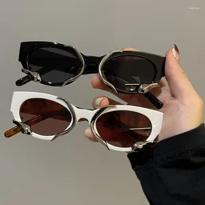 Occhiali da sole Y2K Steampunk Shades Glass Donna Unico serpente irregolare Uomo Montature retrò Occhiali sportivi di marca Occhiali Hip Hop