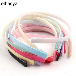 Headbands 30pcslot sale 1CM Width Solid Ribbon Covered Plastic Headband With Teeth Head Hoop Girls Hairband Kids Hair Accessories DIY 231207