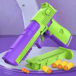 Novelty Games Radish Gun Decompression toys Desert Eagle 2011 Pistol 1911 Continuous Throwing Shell Empty Hanging Revolver er Toy 231207