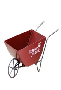 Mini Wheelbarrow Flower Box Durable Shape Design Potted Plants Vintage Decorative Vase Random Color Gift Wrap8579673