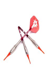 3 PCSSet Ny 16G högkvalitativ professionell elektronisk dart Red Soft Tip Darts Aluminium Rod Antithrow Copper Shaft Soft Tip Red 8078514