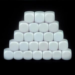 25pcs Set White Standard Size Blank Dice D6 Six Sided Acrylic RPG Gaming Dice 16mm for Boardgame And Other Game Accessories7773541