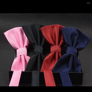 Bow Ties Sale 1 adet beyefendi erkekler klasik smokin bowtie kravat düğün için düğün kravat düğümleri moda 10 düz renk