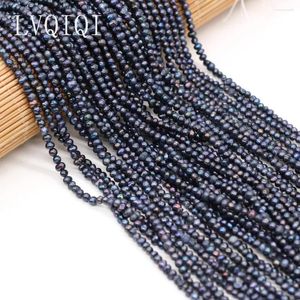 Pietre preziose sciolte Perle di perle d'acqua dolce naturali Perle distanziatrici a forma di perle di riso nero per la creazione di gioielli Accessori per braccialetti, collane fai-da-te