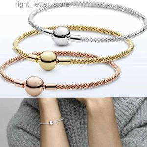 Chain rose gold Mesh Bracelet charm pendant silver 925 original luxury jewelry mais vendidos designer real certified Wholesale new in YQ231208