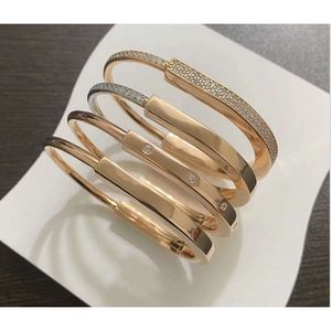 luxury designer bracelet for women making of vgold plated rose gold silver men bracelet bangles u shape inlaid diamond womens mens bangle designer jewelry free ship