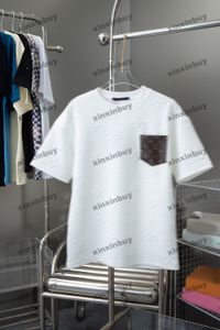 xinxinbuy Men designer Tee t shirt emboss letters printing short sleeve cotton women Black white blue gray red S-XL