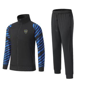 Boca Juniors Abbigliamento sportivo per il tempo libero da uomo invernale all'aperto Mantieni caldo abbigliamento sportivo per l'allenamento Abbigliamento sportivo per il tempo libero a maniche lunghe con cerniera completa