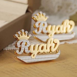 Hoop Huggie Two color Double layer Welded Custom Name Crown Earrings Personalized Stainless Steel Women s Jewelry Birthday Girl Gift 231208