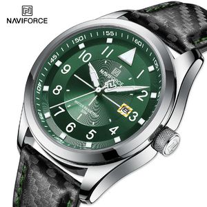 Kol saatleri en iyi marka erkekler kuvars saatler naviforce iş aydınlığı su geçirmez deri kayış erkekler için kol saatleri relogio maskulino 231207