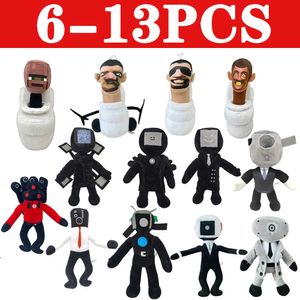 Peluş Bebekler 6 13 PCS Skibidi Tuvalet Oyuncakları S Erman Camara Kamera Man Doll Doldurulmuş Oyuncak Yumuşak 231207