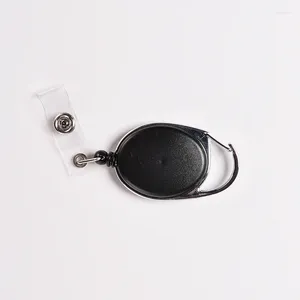 Card Holders Creative Key Holder Organizer Pull Ring ID Badge Tag Belt Clip Chain Metal Housing Plastic Covers