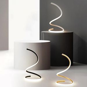 Dekorativa föremål Figurer Modern LED -bordslampa Dimbar bordsljus för studie Läsning Bedside Sofe Corner Decorative Lighting Fixture Lighting 231207