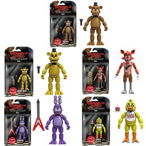 アクションおもちゃの数字15cm fnafフィギュアボニーy chica fazbear bearアクションフィギュアPVCコレクションナイトメアフレッドベアバルーンボーイドールズモデル231207