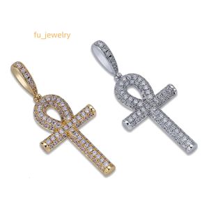 Joias masculinas de luxo de alta qualidade Jesus Christian 925 Sterling Silver Moissanite Diamond Cross Pendant