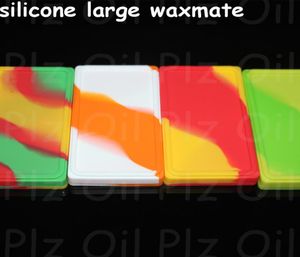 Caixas 10 pcs grandes recipientes de cera de silicone de borracha de silicone de armazenamento de forma quadrada frascos de cera dab ferramenta suporte de óleo para vaporize9993699