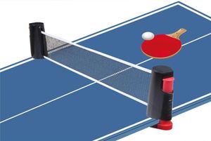 Infällbar ping pong net rack ersättnings tennisnät och post set med förvaring väska7604201