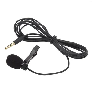 Microfones Lavalier Lapel Microphone Omnidirectional Buller Reduction Plug and Play Mini Clip på MIC för Live Streaming Vlog Interview