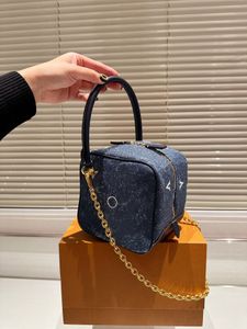 Top Luxury Handbag Designer High Appearance Level Denim Dice Bag Chain Bag Women's Handbag Shoulder bag Makeup Bag Purse 15CM