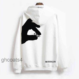 Moletons masculinos offs branco designer de luxo moda masculina hoodies impressão digital ow marca moletom com capuz oversize yyzn