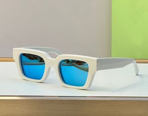 Kare Güneş Gözlüğü Beyaz Mavi Ayna Lensler Kadın Erkekler Sunnies Gafas De Sol Tasarımcı Güneş Gözlüğü Tonları Occhiali da Sole UV400 Koruma Gözlük