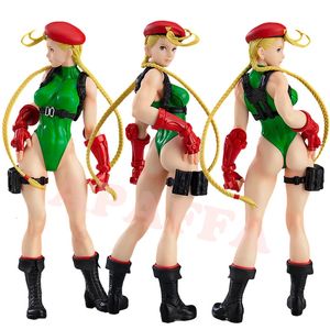Action Toy Figures 17cm Cammy White Sexig anime Girl Figure Pop Up Chun Licammy Action Figur Vuxen Model Doll Toys Gifts 231207