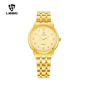 Diğer Saatler Liebig Lüks Altın Kuvars Kadınlar İçin Moda Paslanmaz Çelik Bilezik Kadın Bayanlar Saat Relogio Feminino 231207