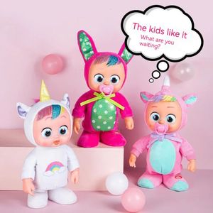 Symulacja lalek Płakanie Baby Crying Muzyka małych chłopców i dziewcząt Electric Toy Magic Surprise Prezenty dla 231207