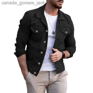 Jaquetas femininas masculinas et 2023 novos homens jaqueta jeans fino ajuste moda casual bolso jaqueta casaco masculino bonito primavera outono clássico casaco l231208