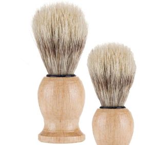 Pennello da barba in legno massello di nylon Setole maschili da uomo Strumento da barba Pennelli da barba Accessori per doccia Pulito 5wm N26496007