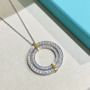 Pendant Necklaces 2023 925 Sterling Silver Surrounding Cross Circular Women s Necklace Temperament Fashion Brand Luxury Jewelry 231208