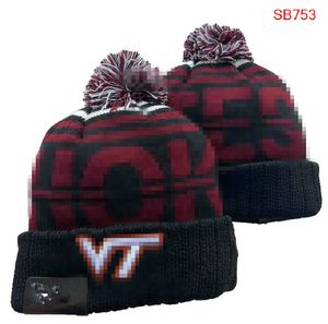 Cappellini da uomo Cappelli NCAA Alabama Tutte le 32 squadre Berretti tecnici con risvolto lavorato a maglia Berretti a righe Lana laterale Calda USA College Sport Cappello lavorato a maglia Berretto da donna